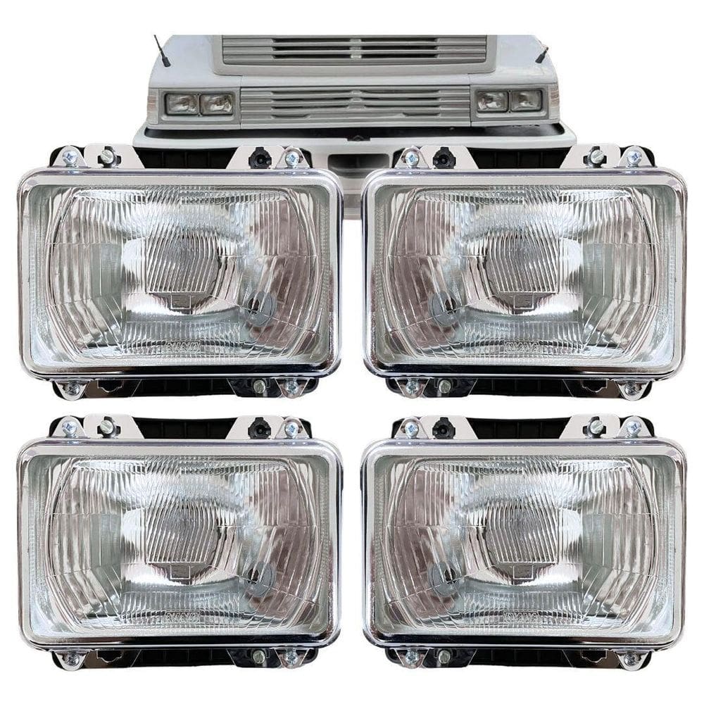 Kit 4 Farol Mb Mercedes Bicudo Cara Preta 1513