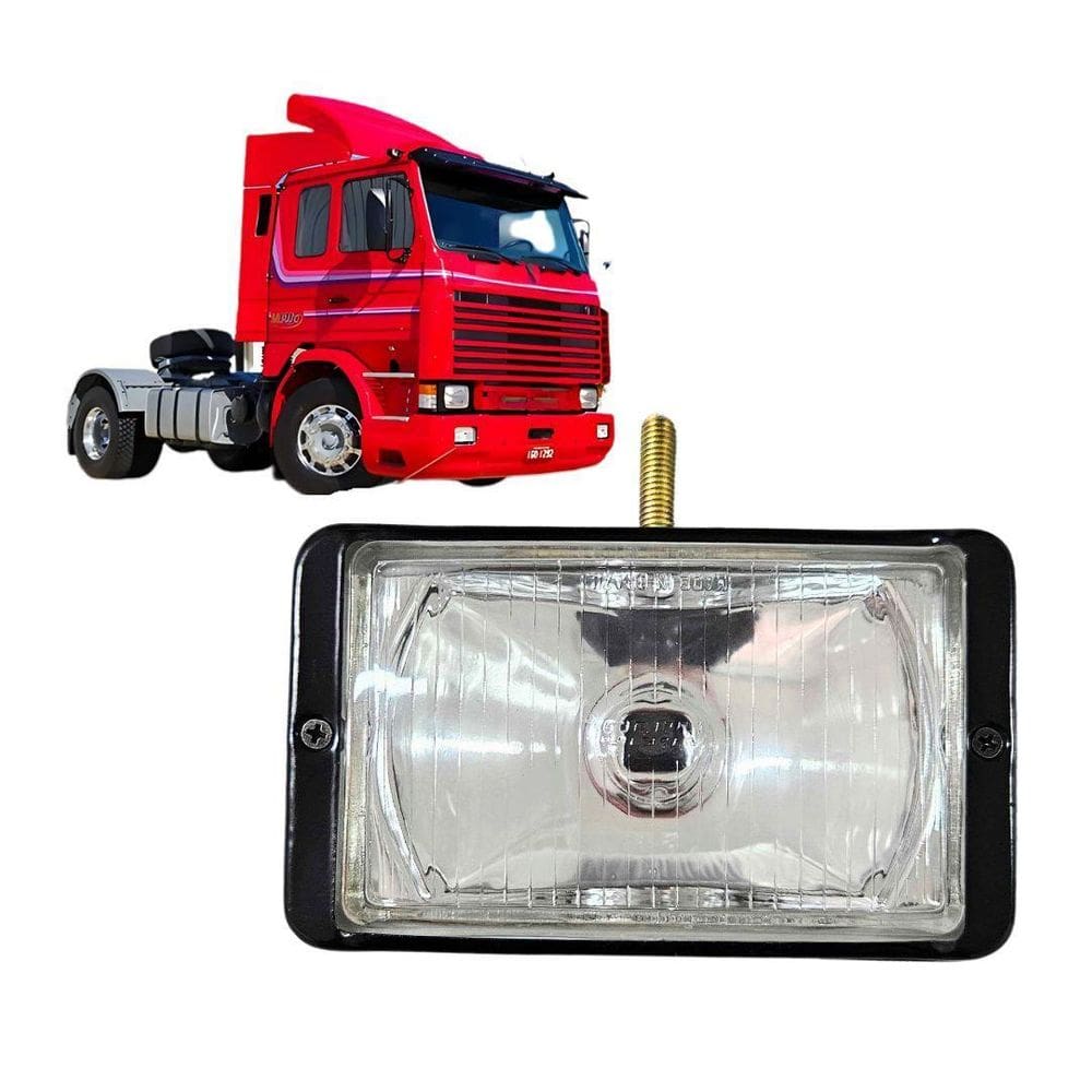 Farol Auxiliar Milha Para Scania T112 Lente Vidro
