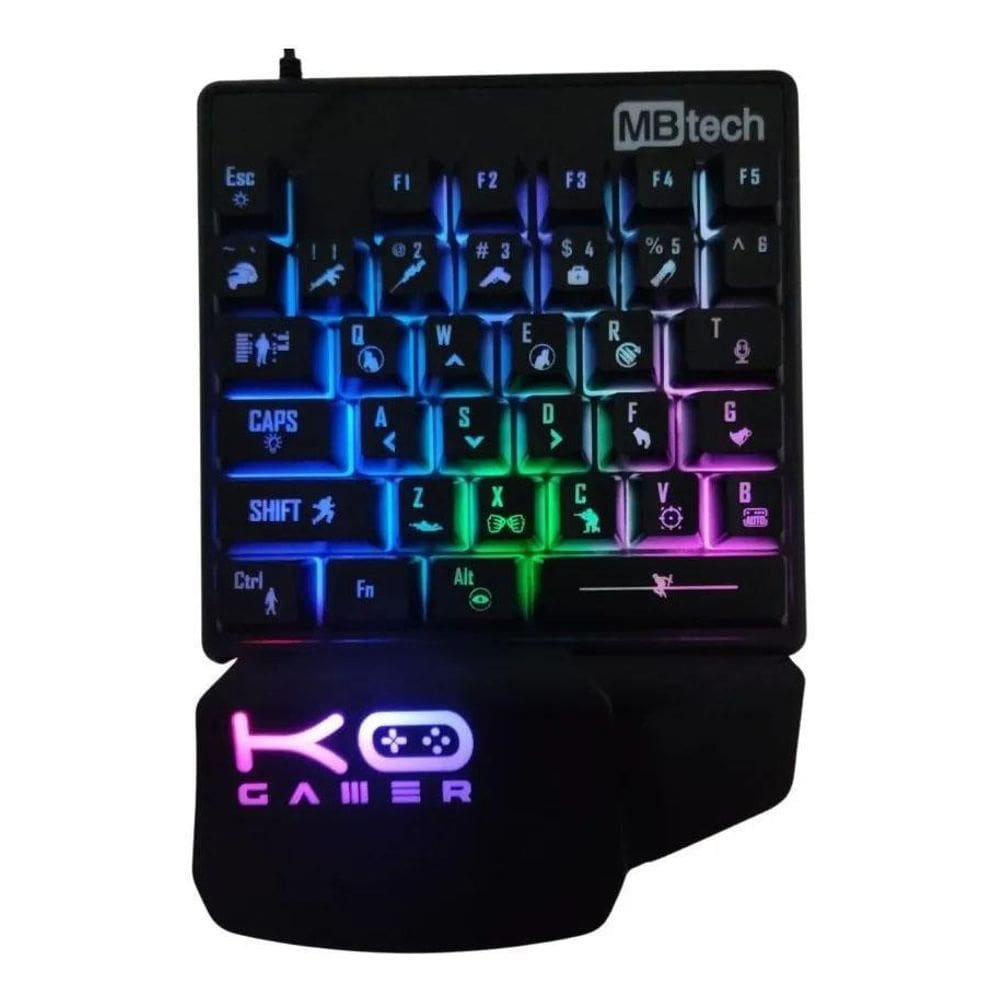 Teclado Gamer Para De Uma Mão Para Jogar Online Offline
