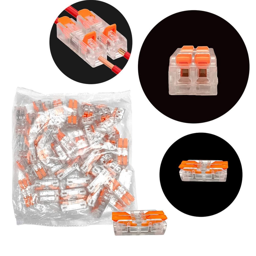 Conector de Emenda Linear 2 Vias 50 Unidades