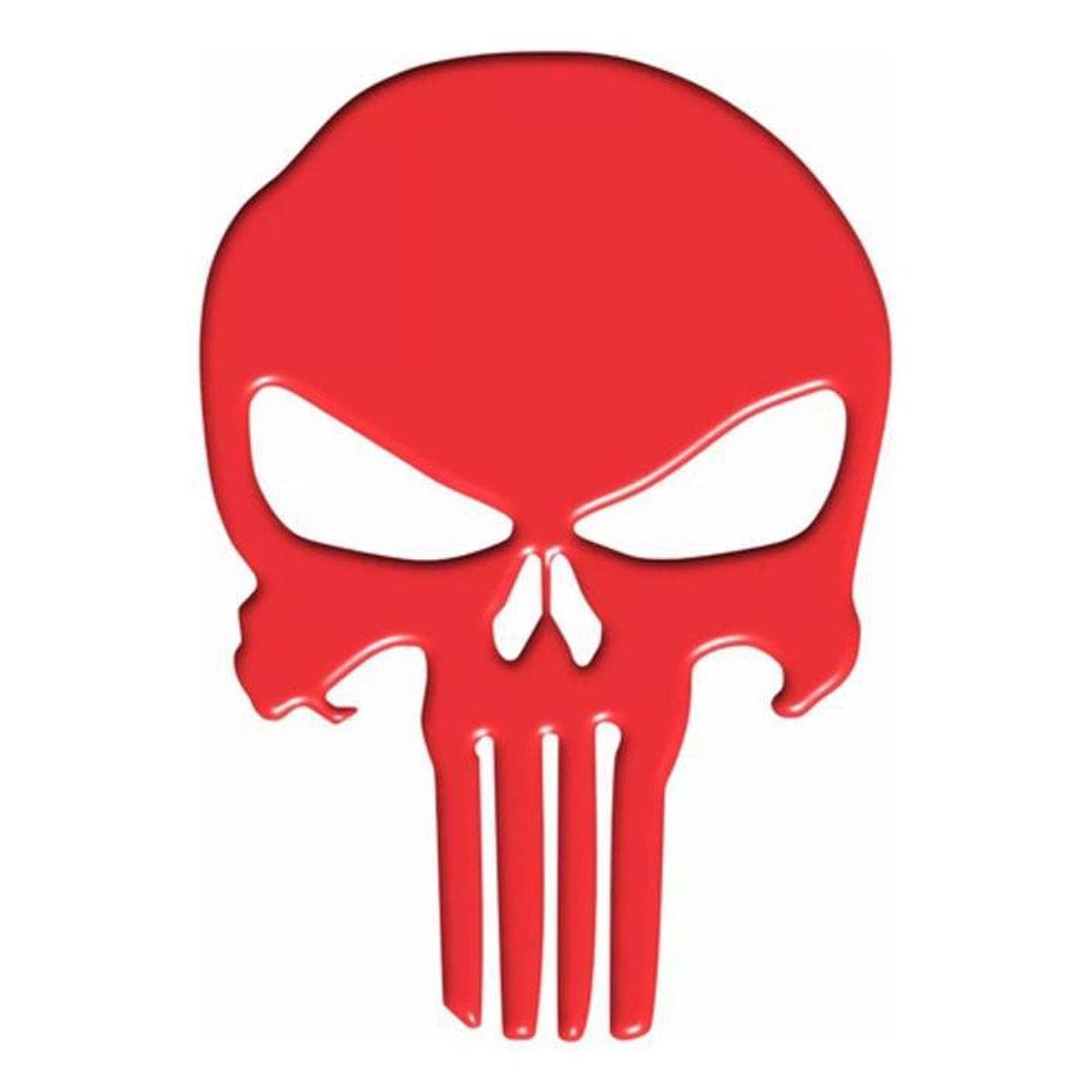 MP - Adesivo Justiceiro Punisher Caveira Verm