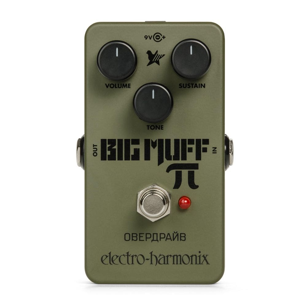 Pedal de fuzz Electro-Harmonix verde russo Big Muff Pi
