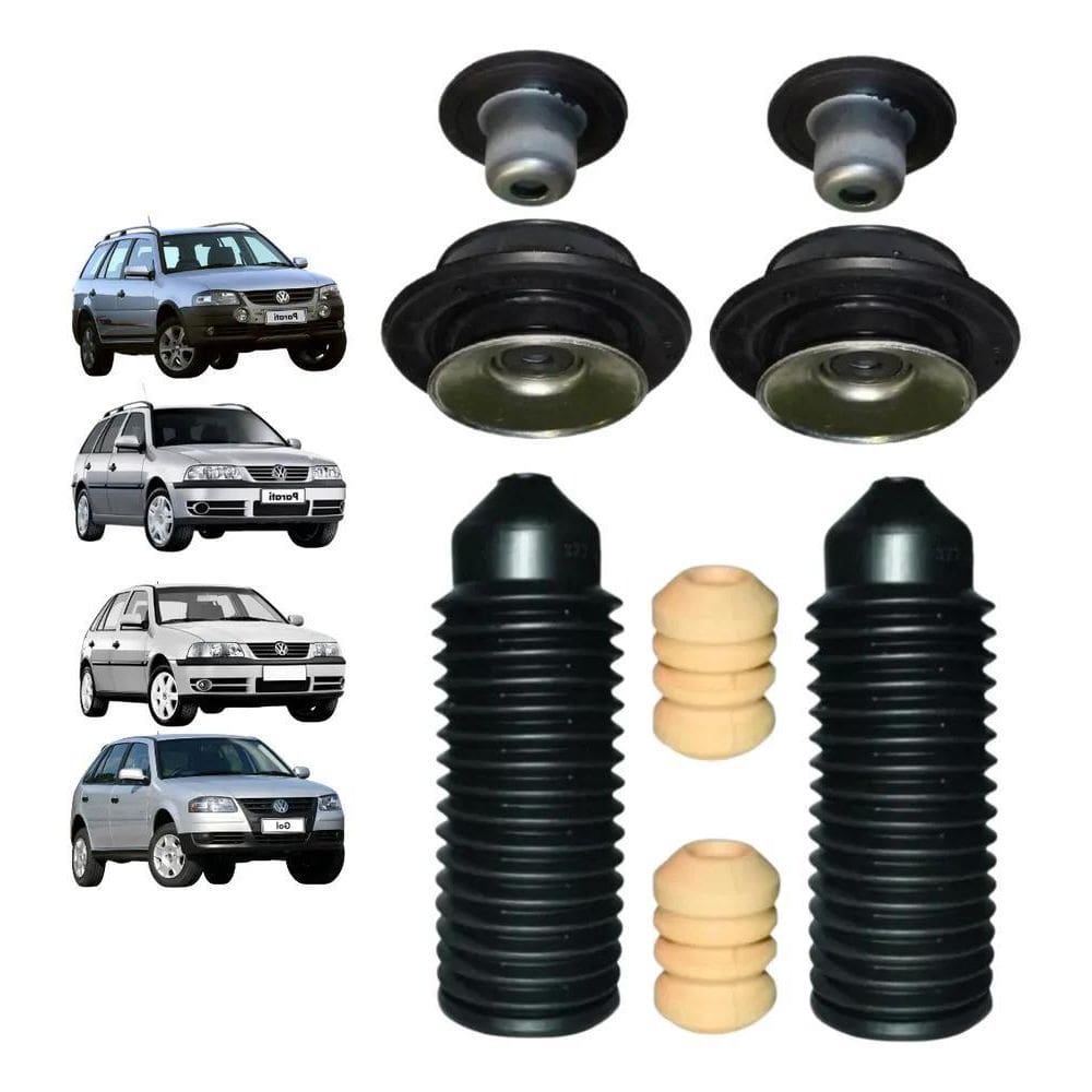 2X Coxim + Prato Amortecedor Dianteiro Gol Parati Saveiro G3