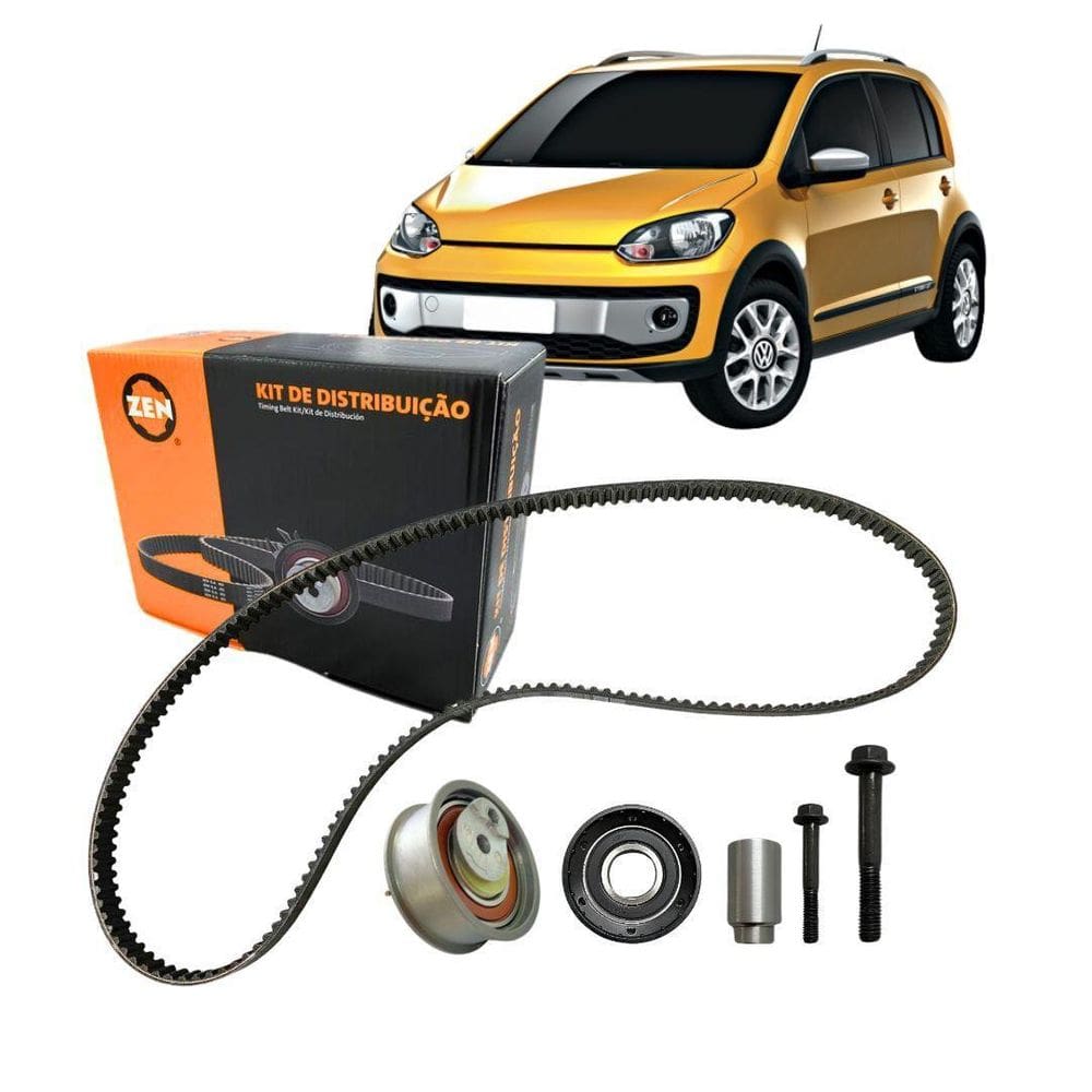 Kit Polia Tensor E Correia Dentada Para Vw Up 1.0 Ea211