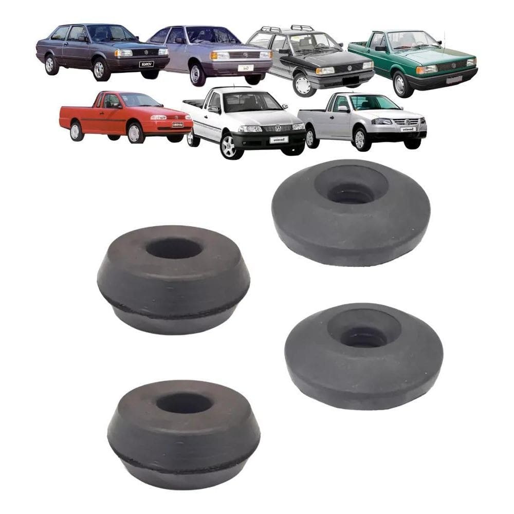 2X Kit Coxim Bucha Amortecedor Traseiro Gol Voyage Parati G1