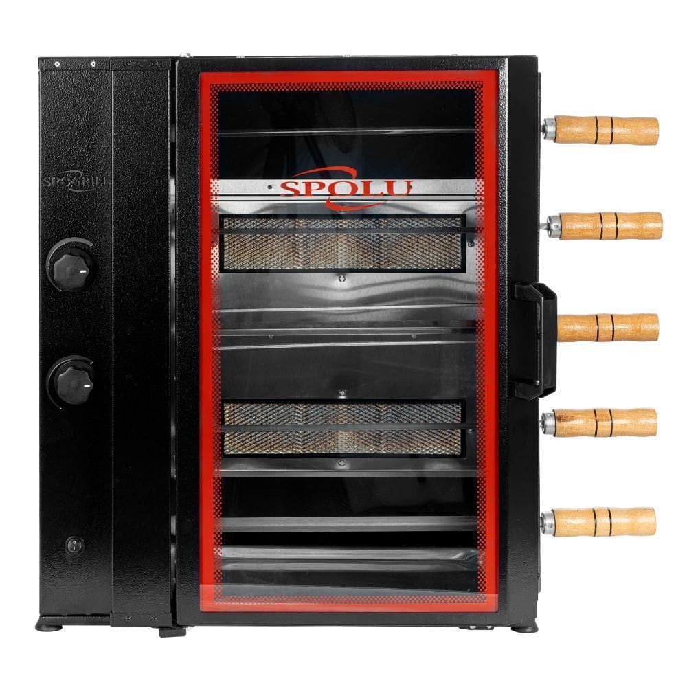 Assador a Gás Rotativo Spogrill 5 Espetos SPL600 Preto Spolu Bivolt
