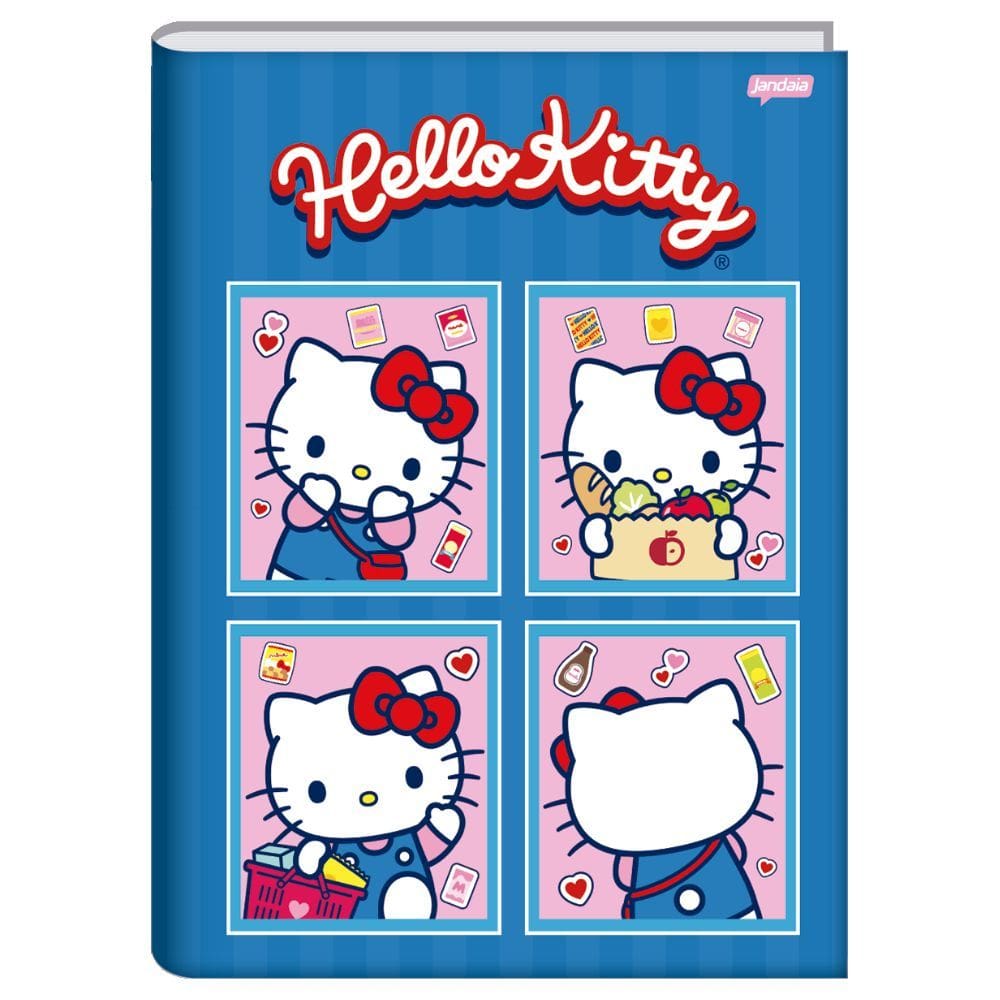 Caderno Brochura Capa Dura Pequno 1/4 Hello Kitty 14x20 Jandaia - Caderno | Fofo | Papelaria | Material Escolar