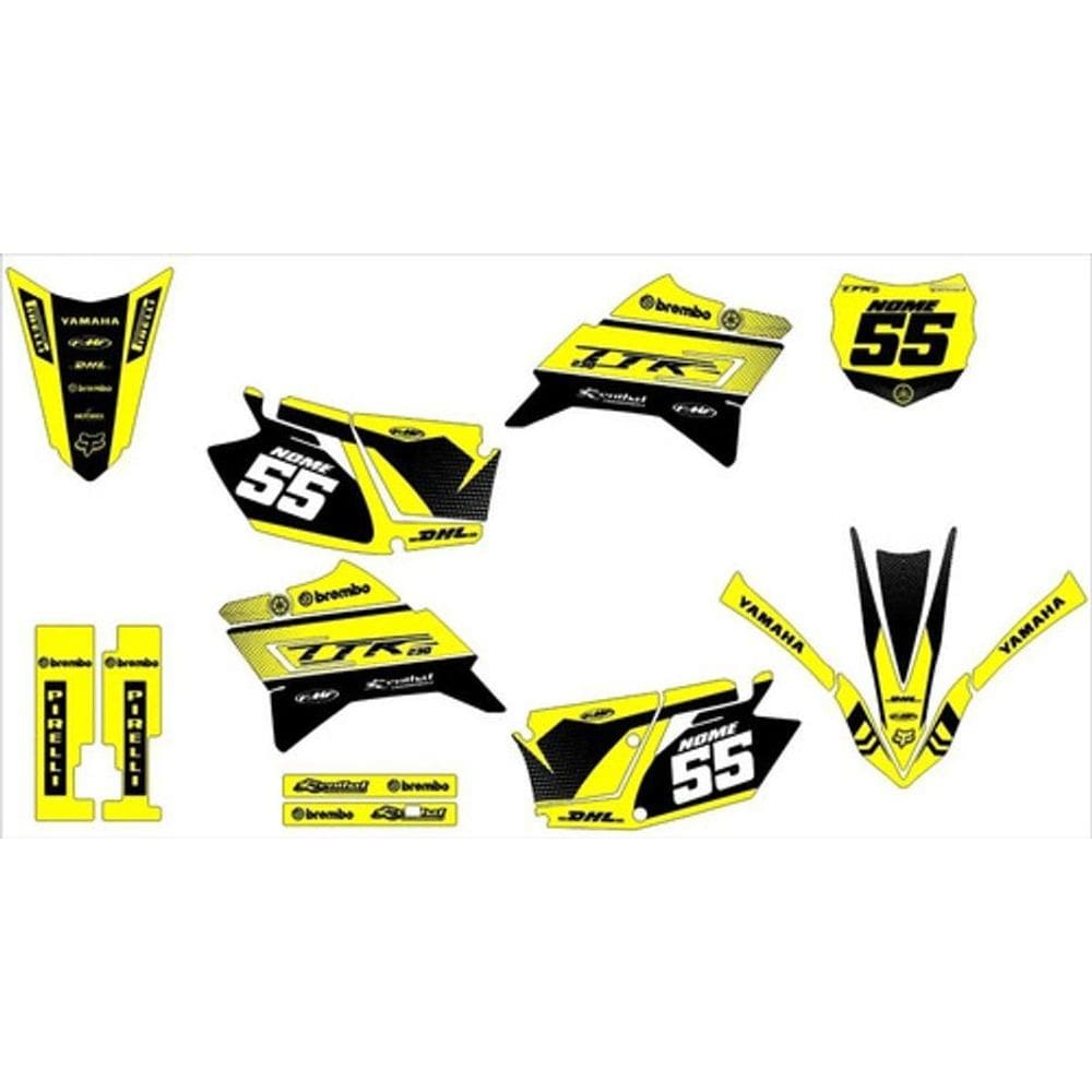 Kit Adesivo Moto Cross Trilha Ttr 230 Amarelo Lm178