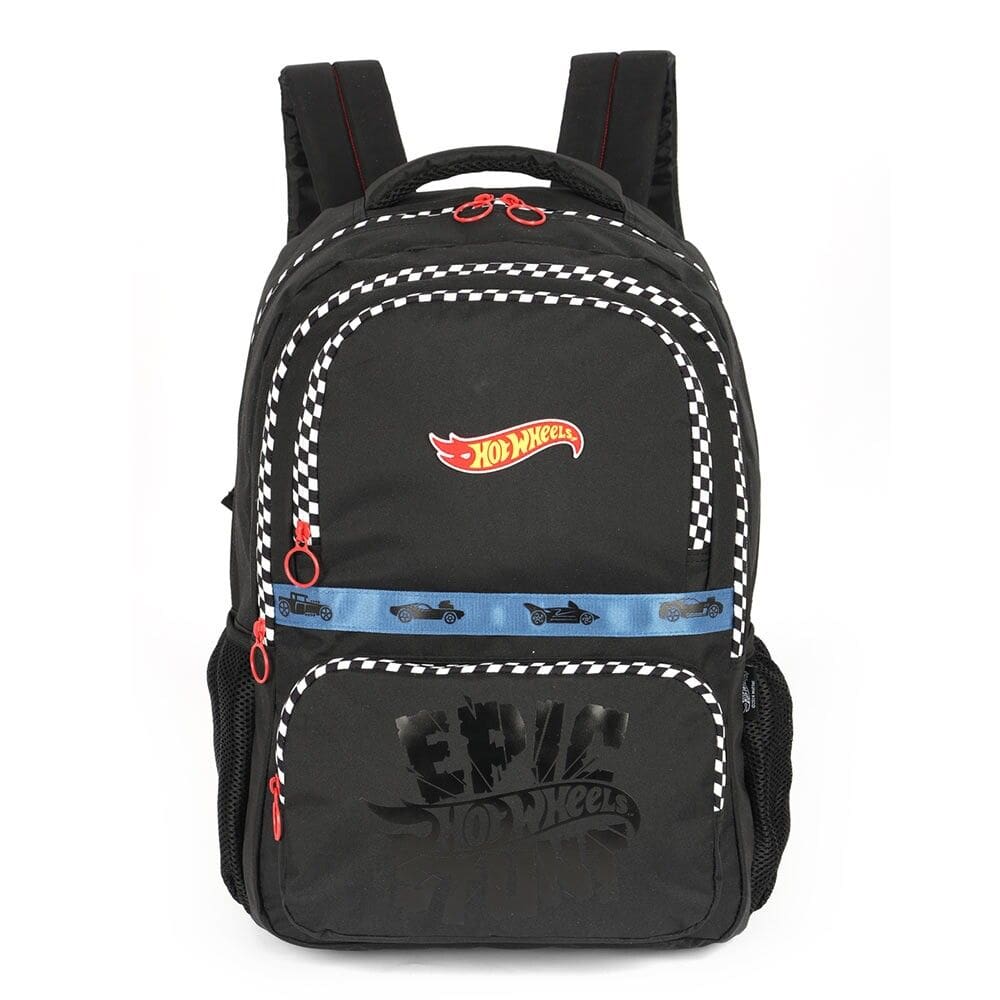Mochila de Costas - Hot Wheels Epic Stunt - Preta - Luxcel