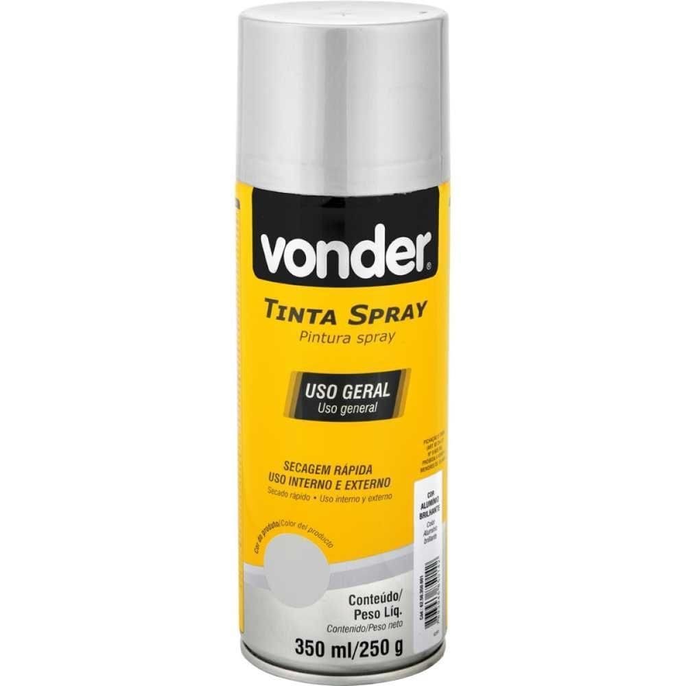 Tinta Spray Aluminio 350Ml/250G Vonder