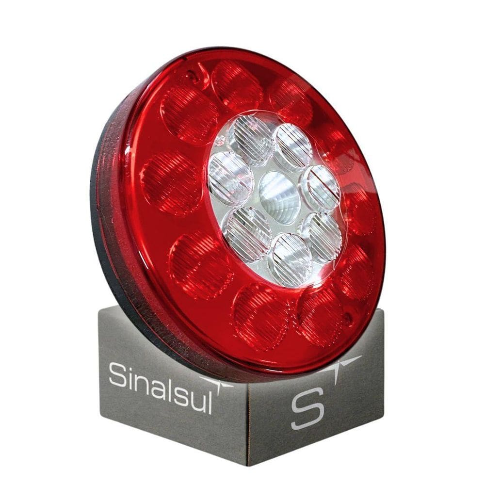 Lanterna Traseira Multifunção Posição Freio Ré 135Mm 18 Led