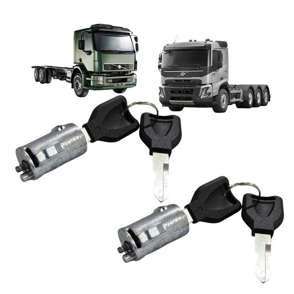 Par Cilindro Miolo Fechadura Porta Para Volvo Vm Vmx C Chave