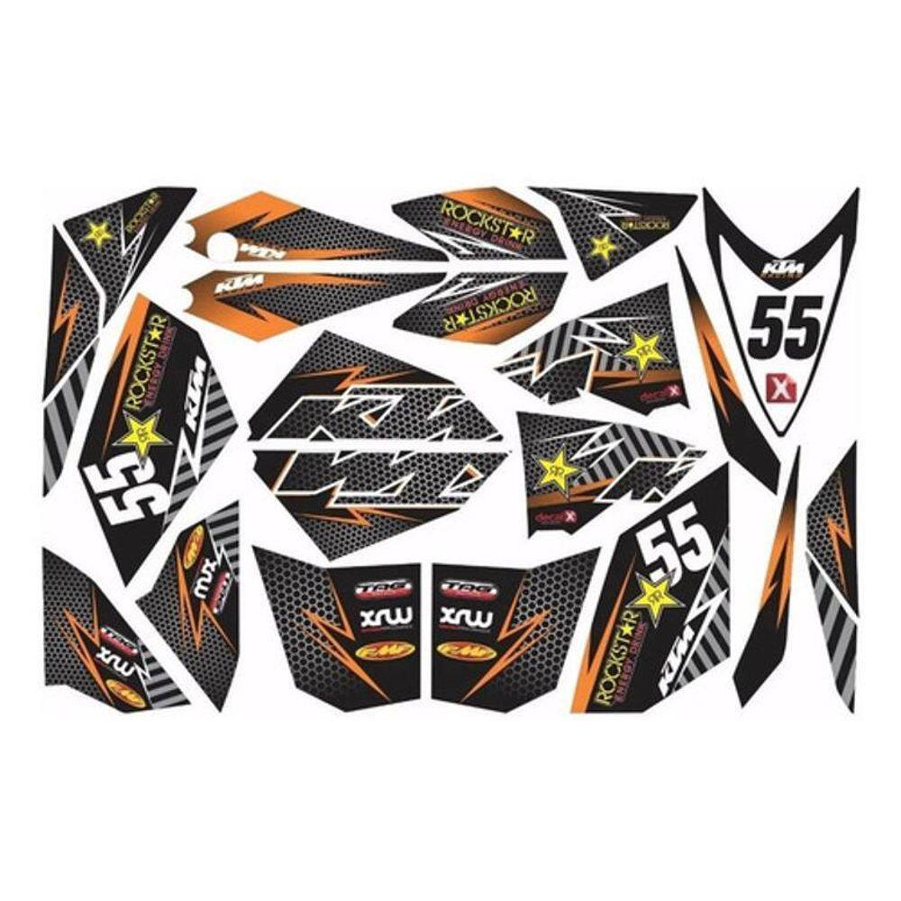 Kit Adesivo Moto Cross Trilha Ktm 2010 0,20Mm Lm004