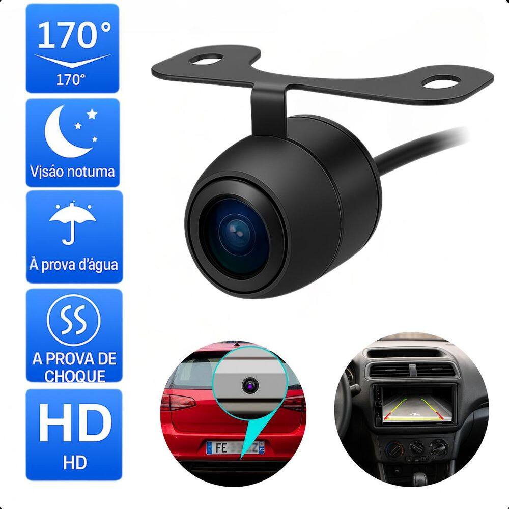 Câmera De Ré Universal Visão Noturna Clara -