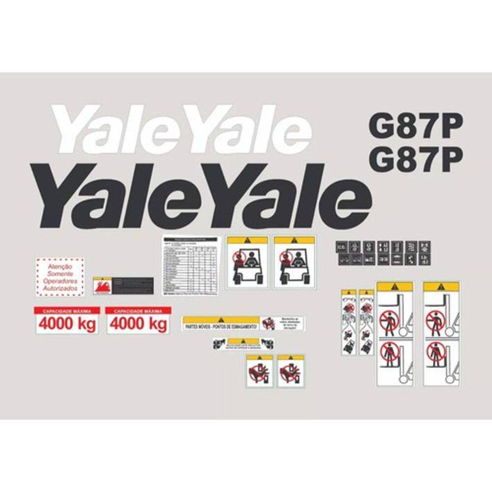 Kit Adesivos Yale G87P 4000 Kg