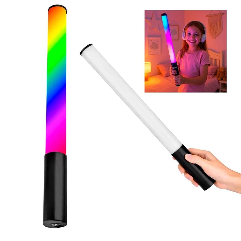 Bastão Led Iluminador Recarregável Com Controle Usb