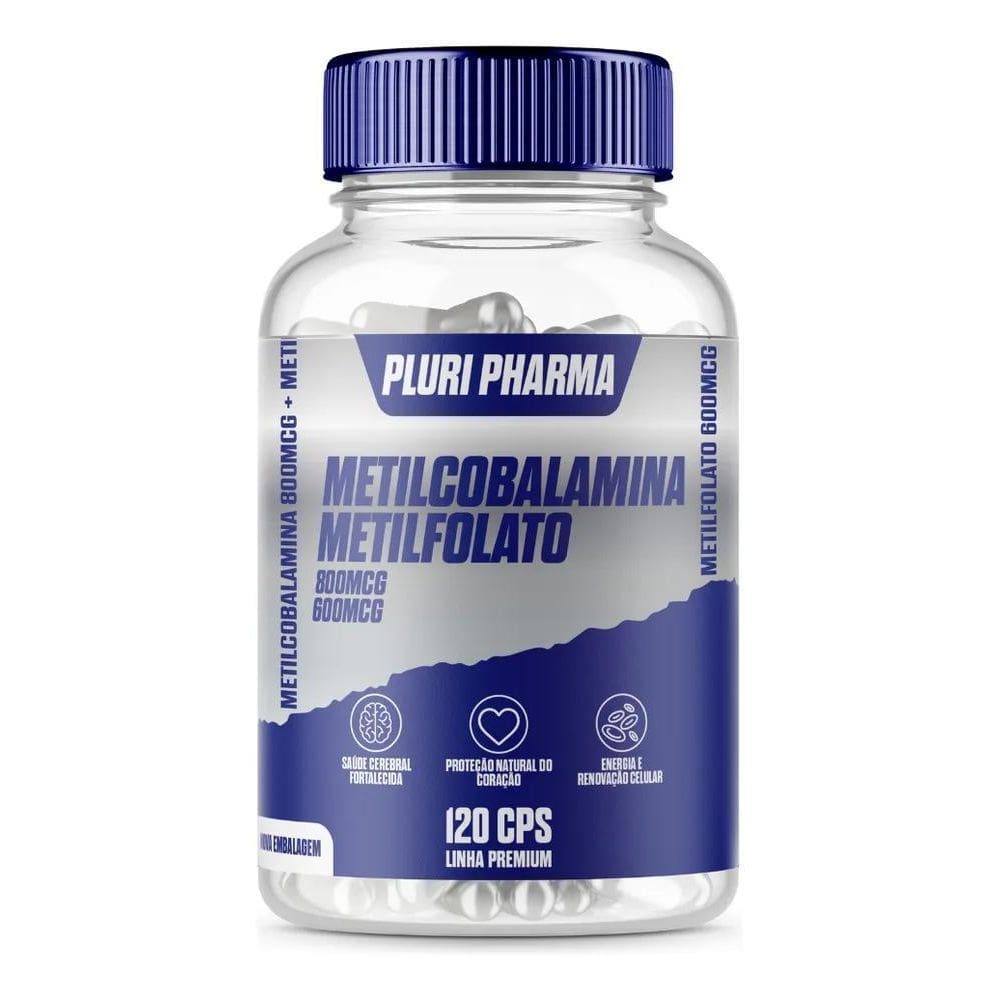 2X Metilfolato 600 Mcg + Metilcobalamina 800Mcg 120 Capsulas