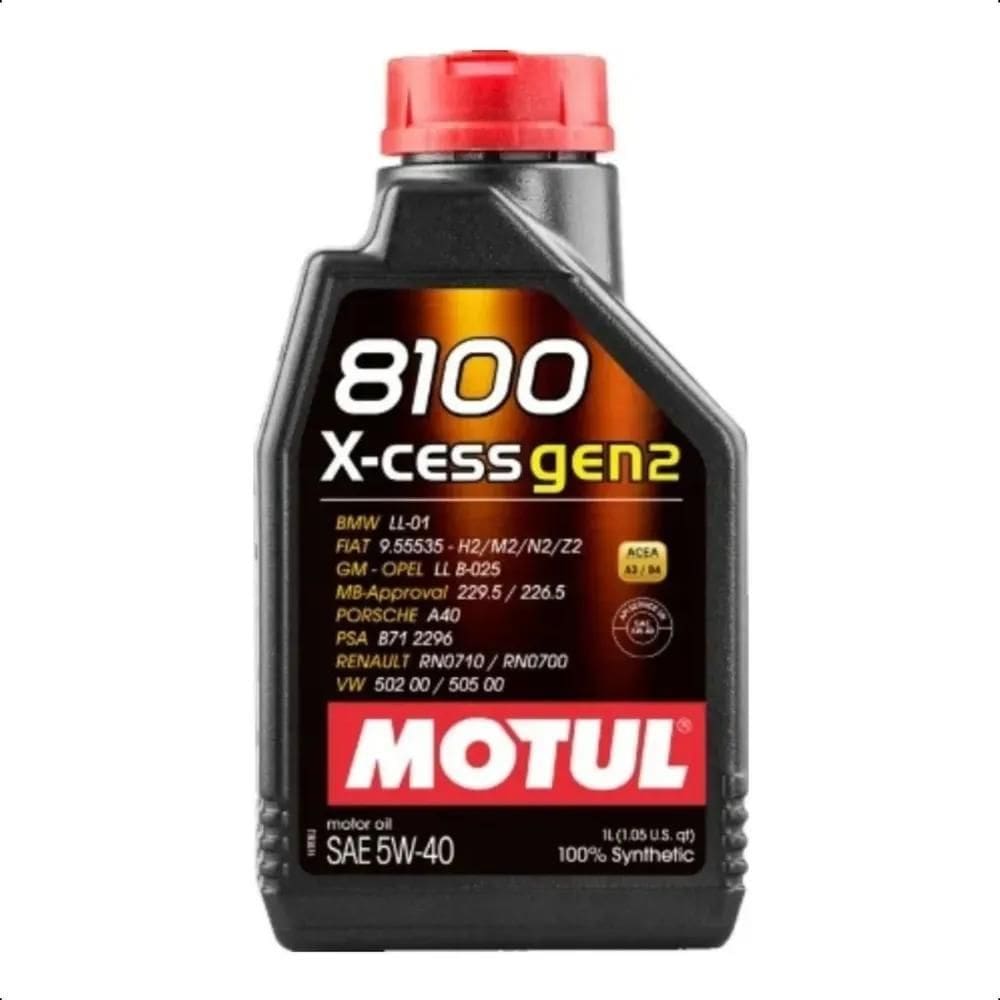2X Oleo De Motor Motul 8100 X-Cess Gen2 5W40 Sintético 1 Lit