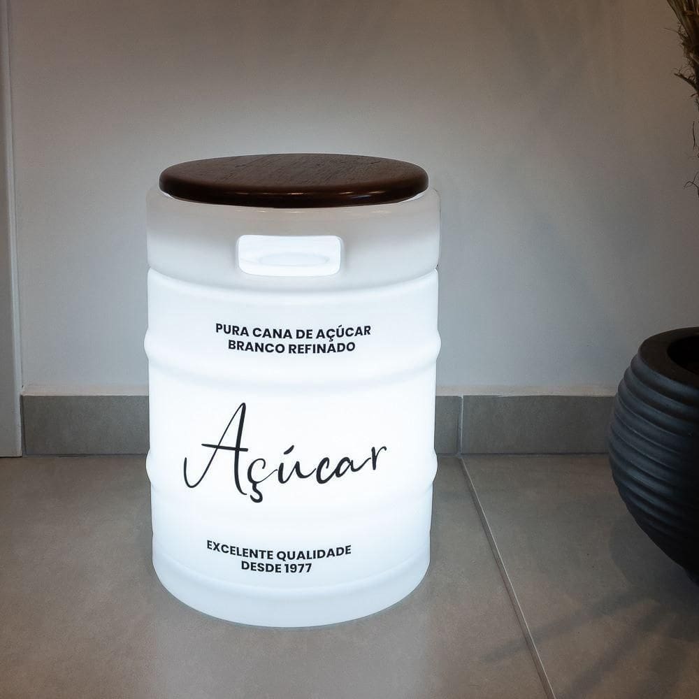 Luminária Banco Barril De Açúcar Coffee Time