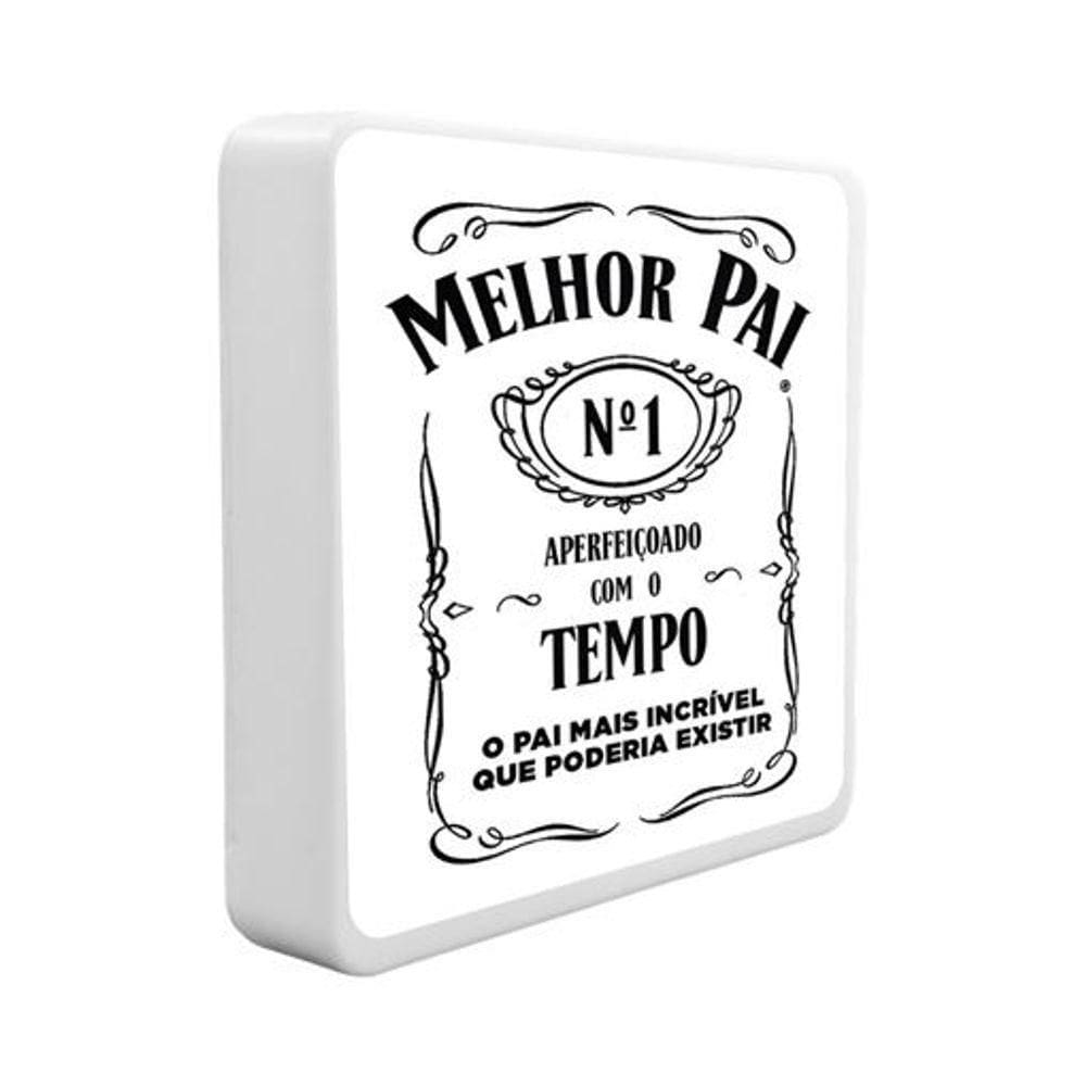 Luminária Box Slim Melhor Pai Usb