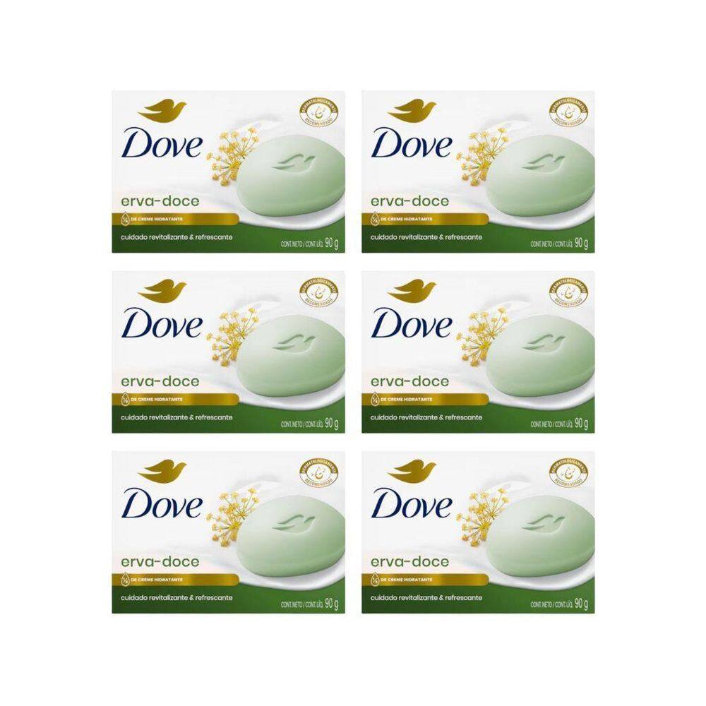 Sabonete Dove 90G Erva Doce - Kit Com 6Un