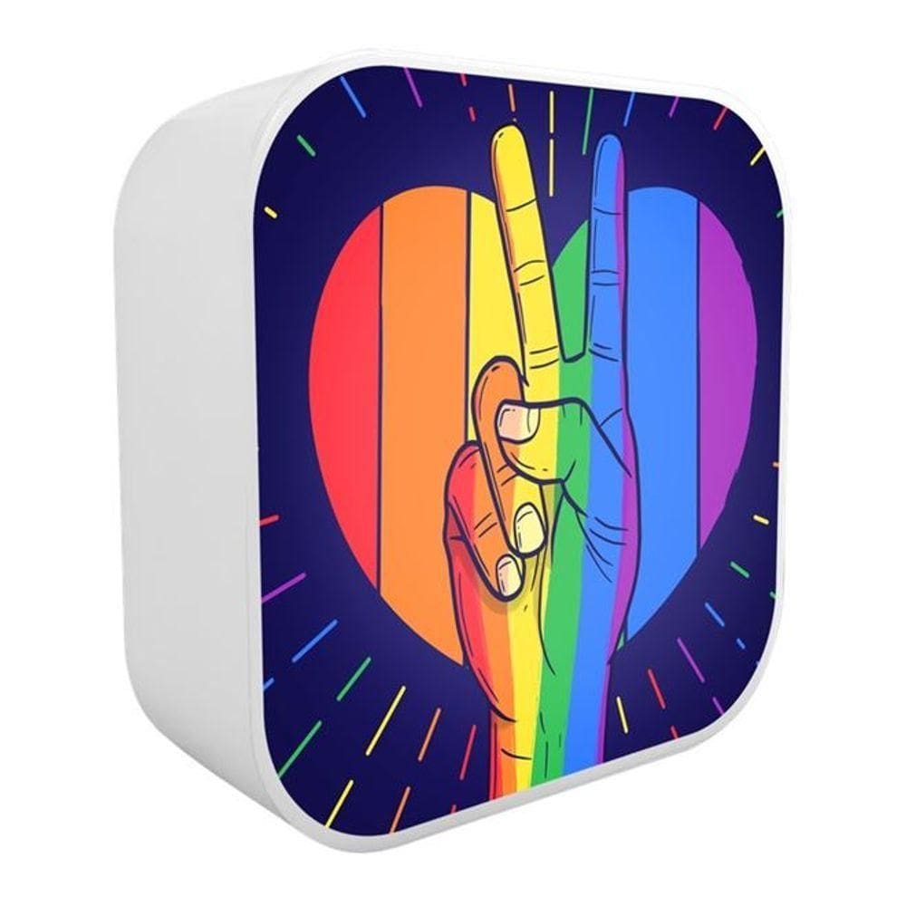 Luminária Box Peace And Love