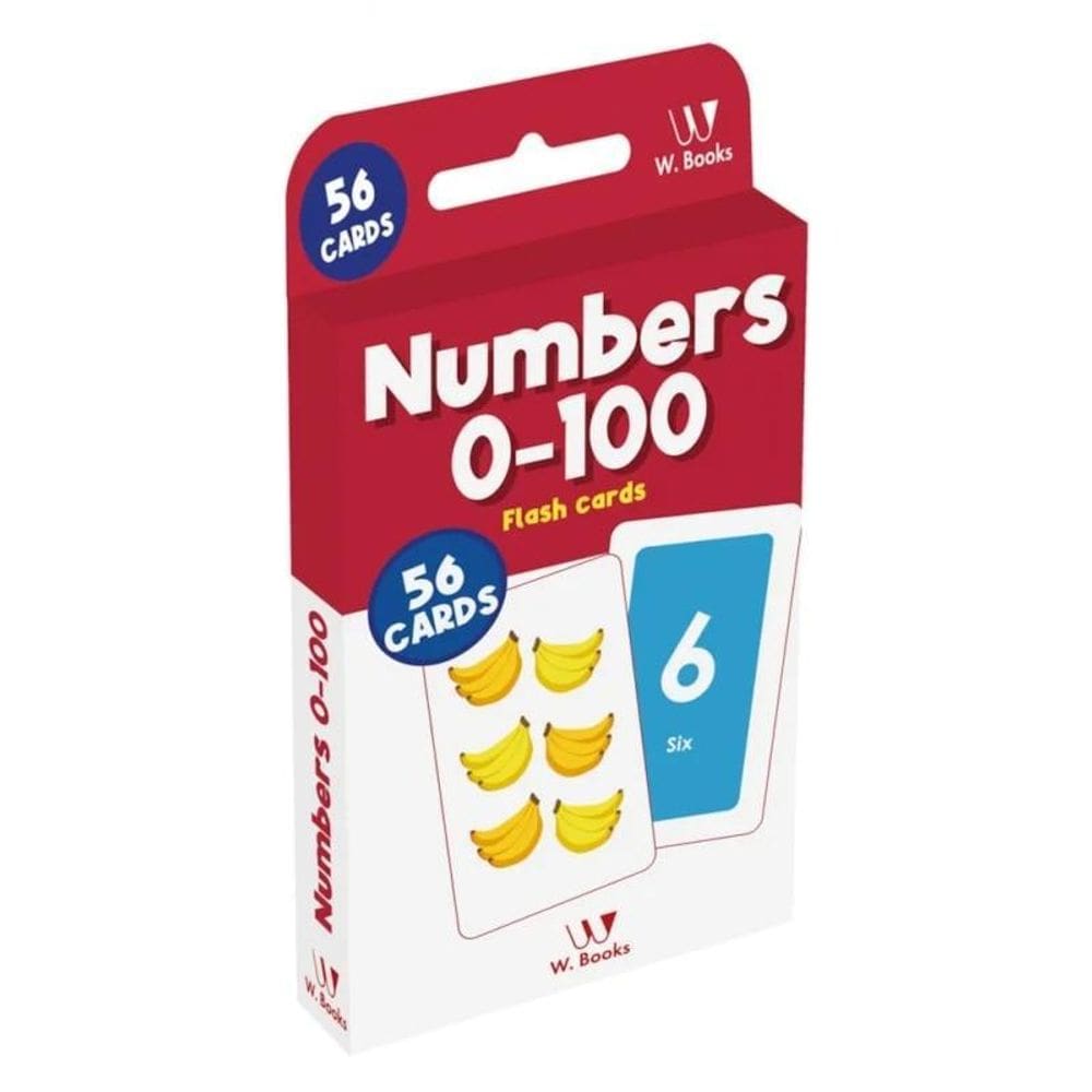 Flash Cards: Numbers 0 To 100 - Em Inglês - W. Books