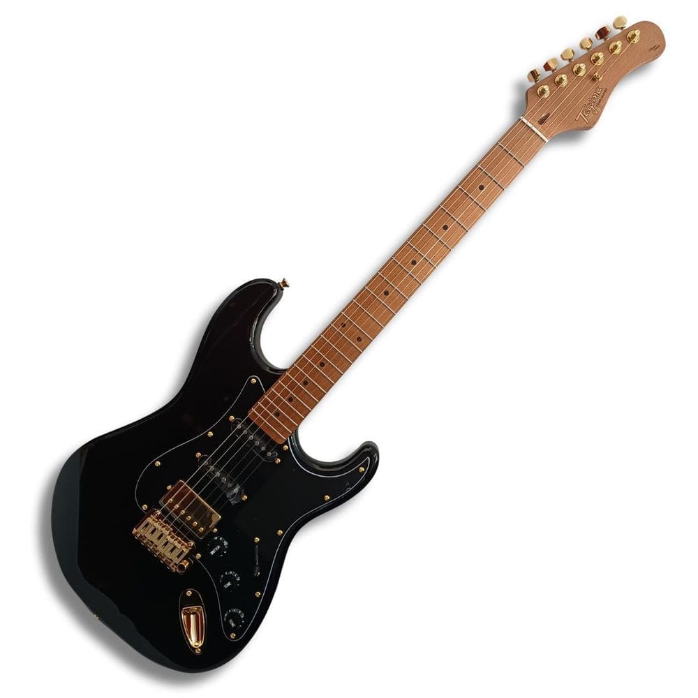 Guitarra Tagima Strato 2H1S Escala Escura T640 Bk Preta Gold