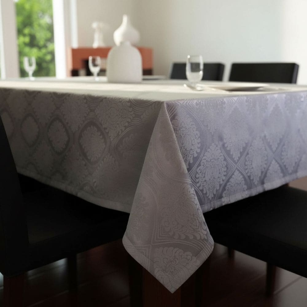 Toalha de Mesa Madeira Retangular 160 x 320 Jacquard Mesa Grande Sitio Chacara