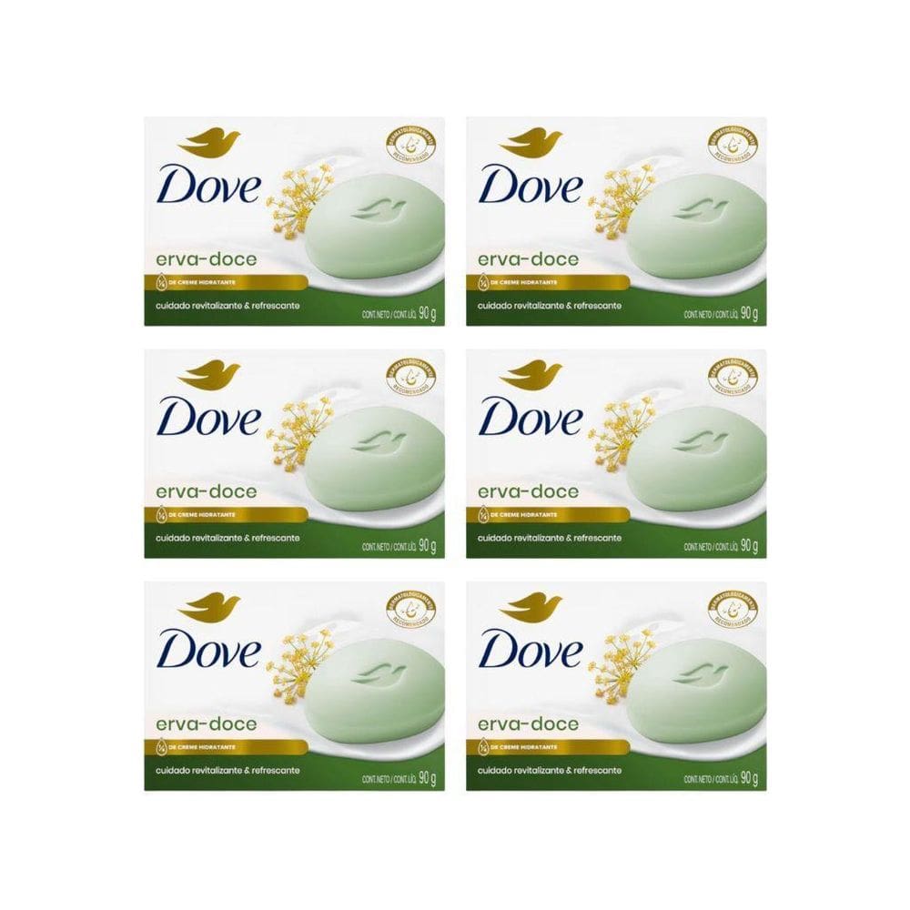 Sabonete Dove 90G Erva Doce - Kit Com 6Un
