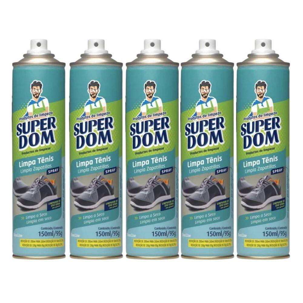 Kit 5 Limpa Tênis Super Dom 150Ml/95G