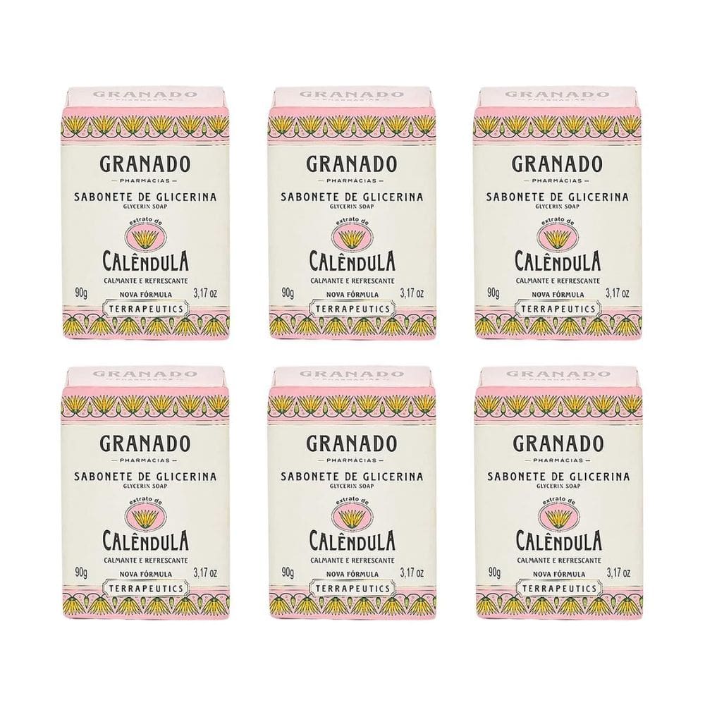 Kit Sabonete Granado Calêndula 90G Glicerina Vegetal
