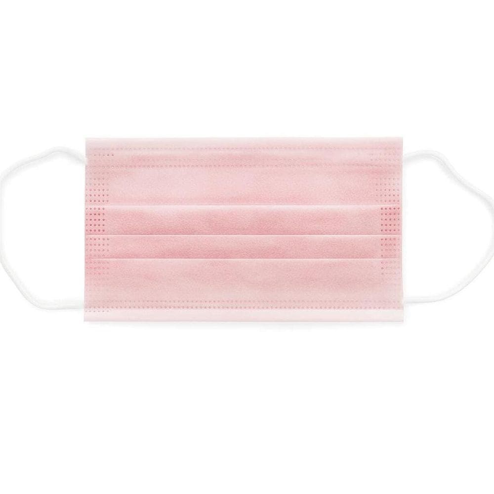 Máscara Descartável Tnt Adulto Tripla E Clip Nasal Rosa 200U