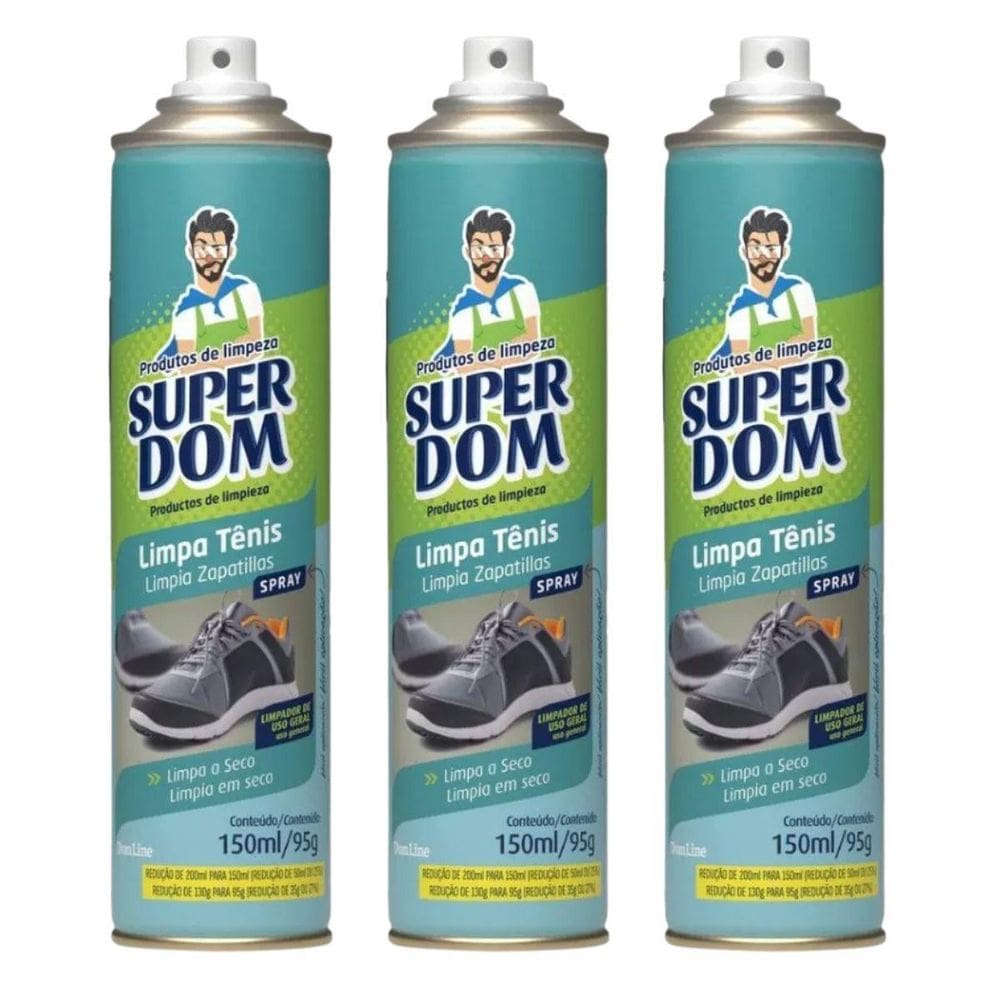 Kit 3 Limpa Tênis Super Dom 150Ml/95G