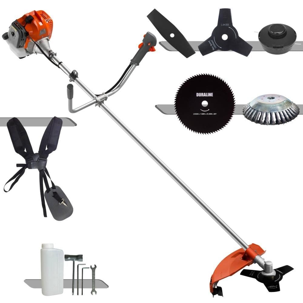 Roçadeira Tekna RL520AC-G2 À Gasolina 2T 52cc 2HP Completa Com Carretel de Nylon + Faca 2 Pontas + Faca 3 Pontas + Faca 80 Dentes + Escova de Aço