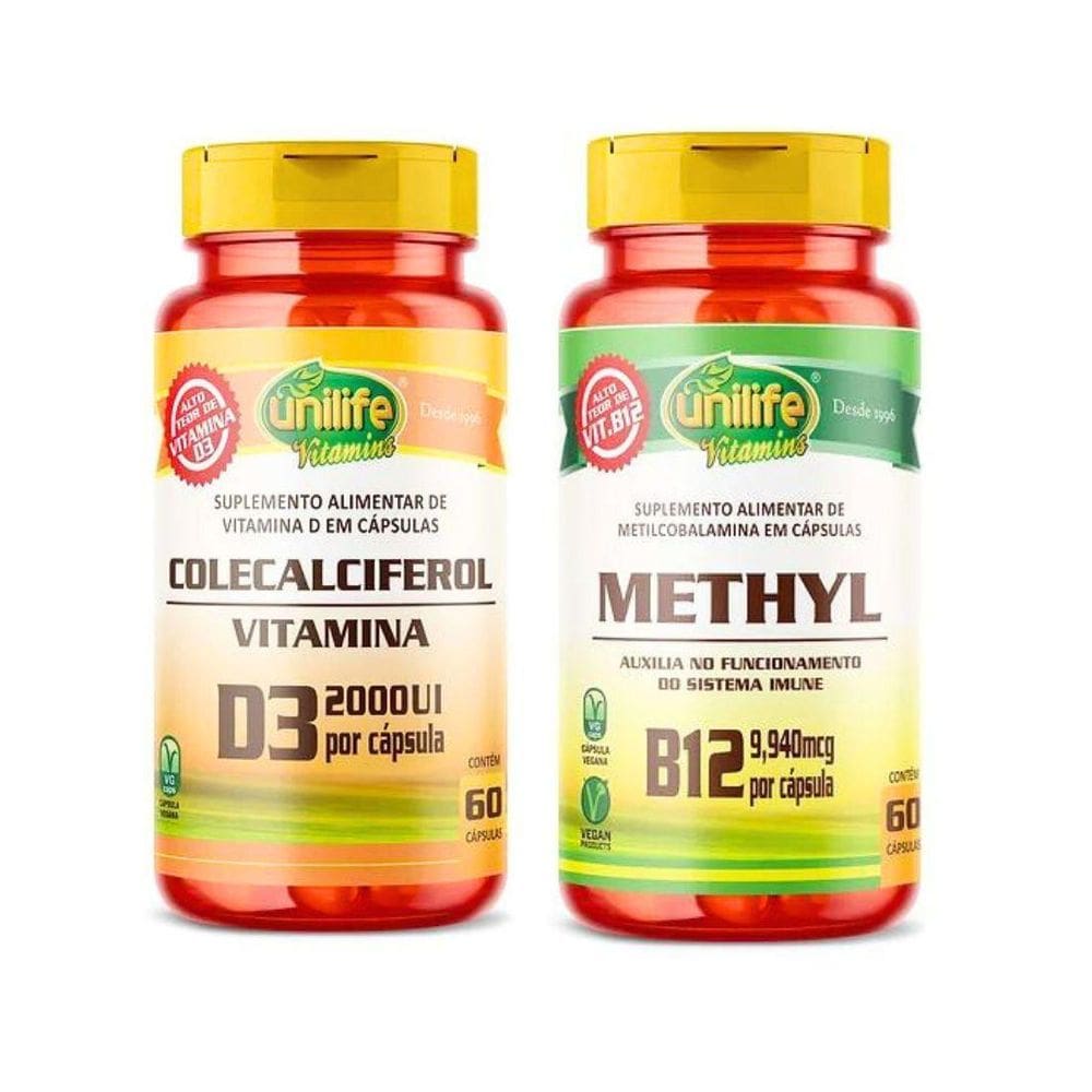 Kit Vit B12 Metilcobalamina 350Mg + D3 Colecalciferol 470Mg