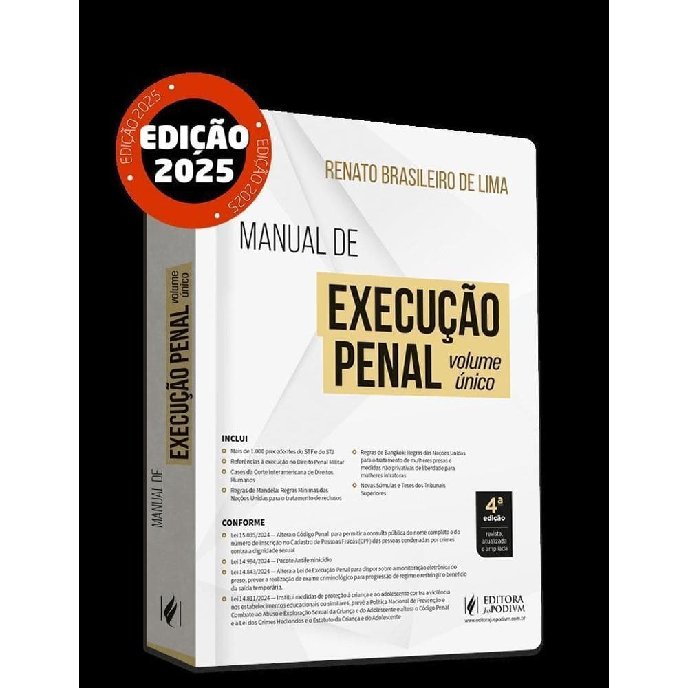 Manual De Execução Penal  - Volume Único (2025)