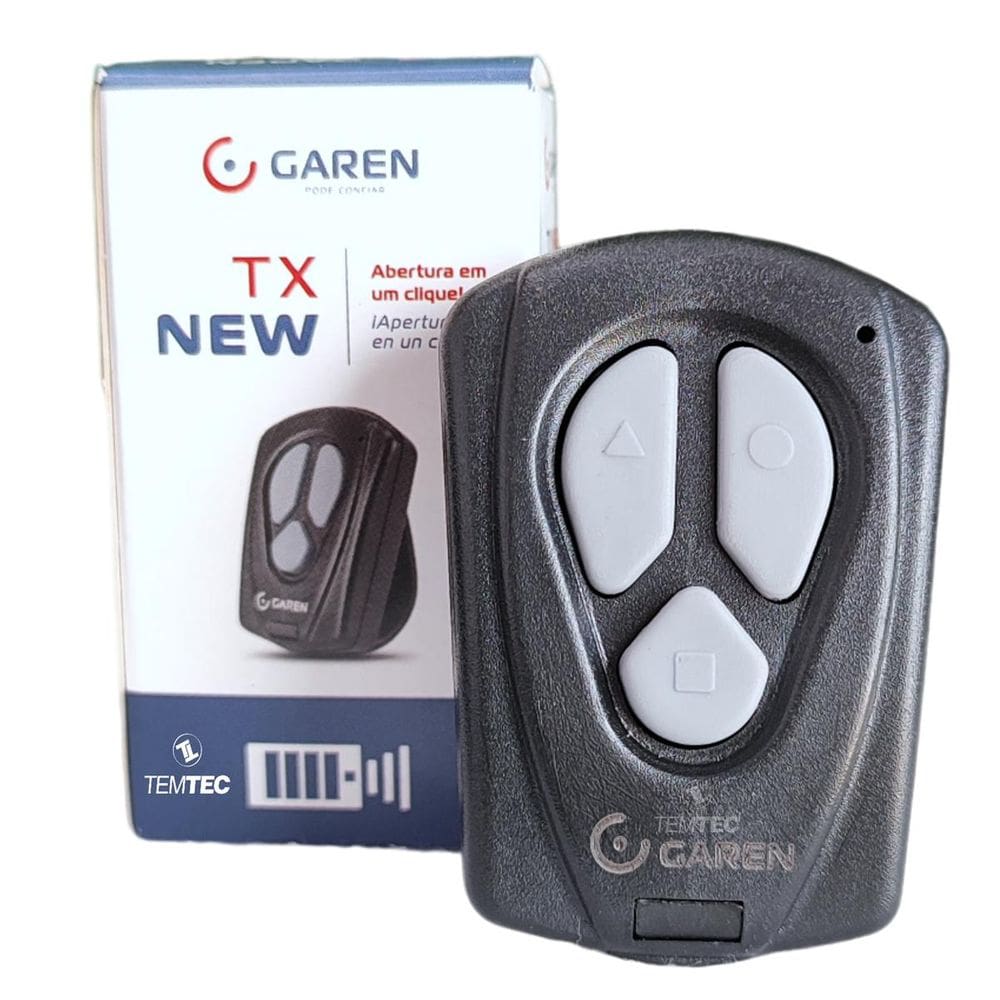 Controle Garen TX New 433,92MHz 3 Botões Portão Alarme