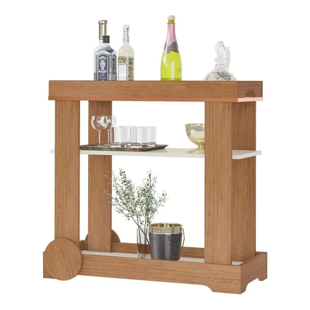 Carrinho Bar Rose 80cm Cinamomo Artely