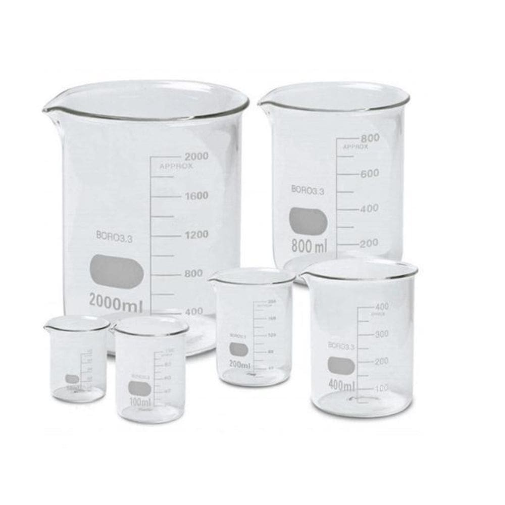 Bequer Becker De Vidro Forma Baixa Graduado 2000Ml