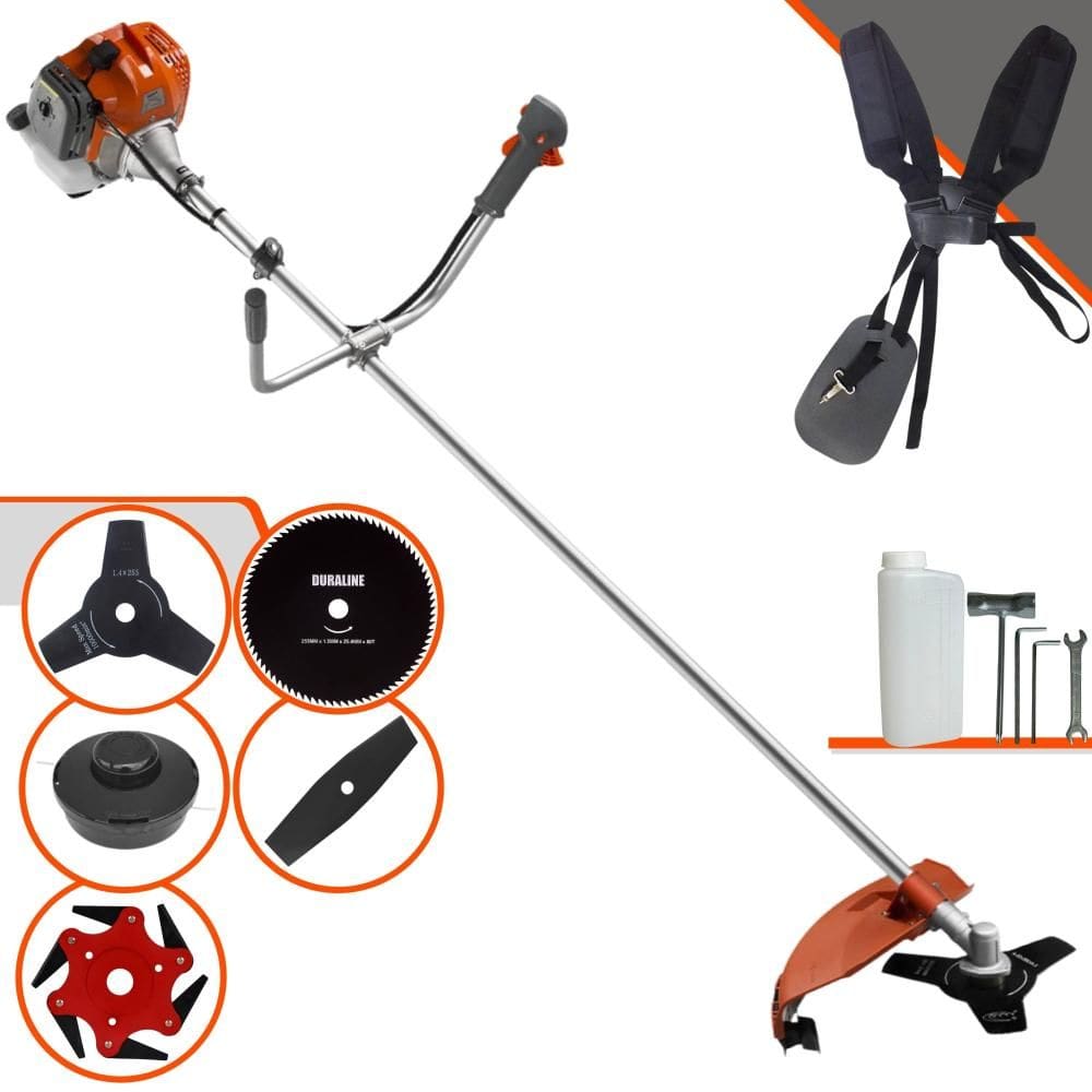 Roçadeira Lateral RL520ACG2 Tekna À Gasolina 2T 52cc 2HP 13.000rpm Com Carretel + Faca 2 Pontas + Faca 3 Pontas + Faca 6 Pontas + Faca 80 Dentes