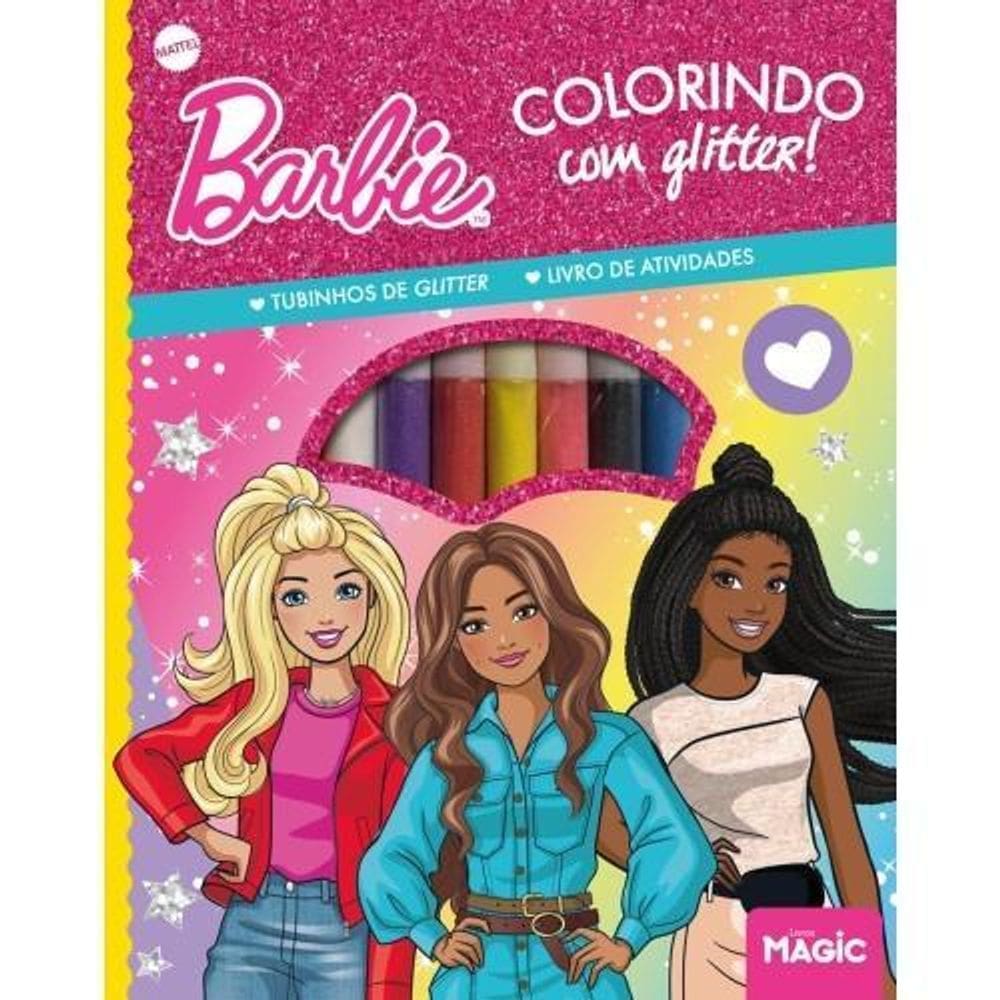 Livro Barbie - Colorindo Com Glitter - Magic Kids