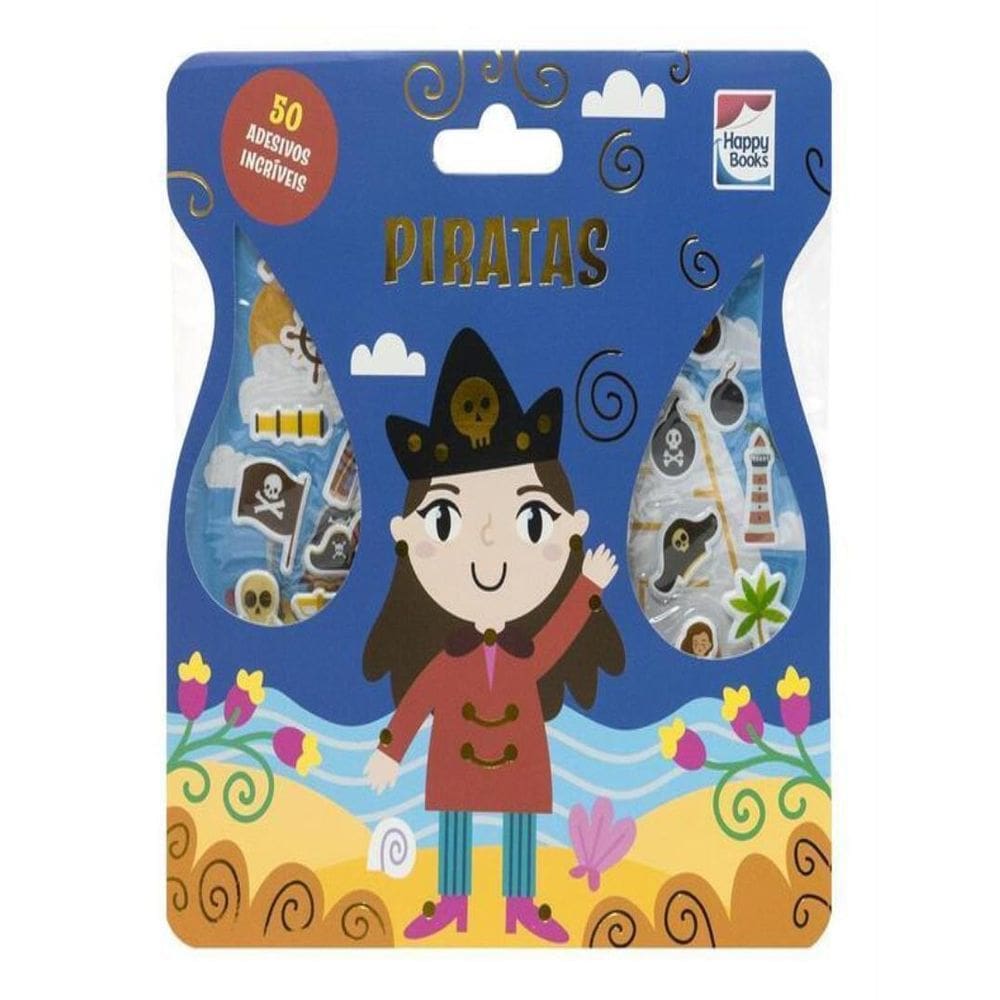 Livro Com Adesivos Fofinhos - Piratas