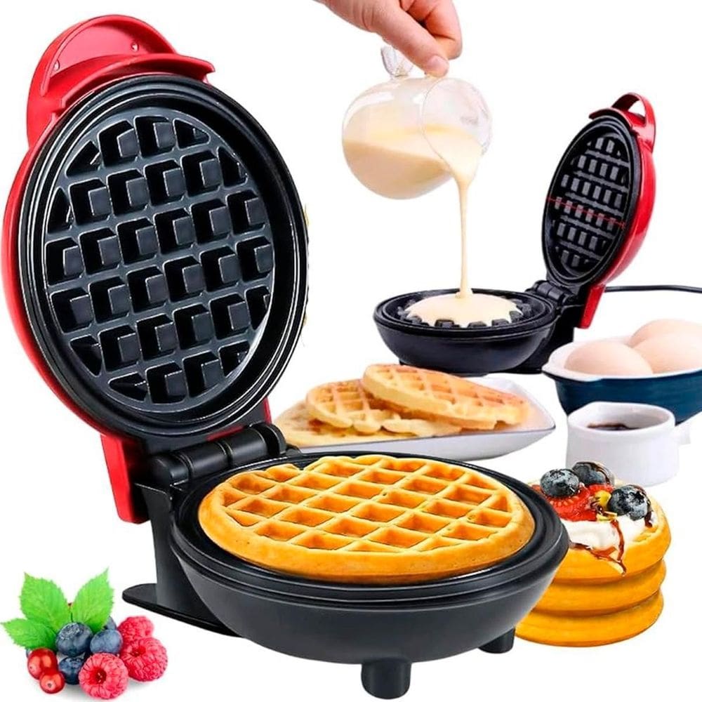 Mini Waffle Portátil Elétrica Perfeita Para Cozinha 110V