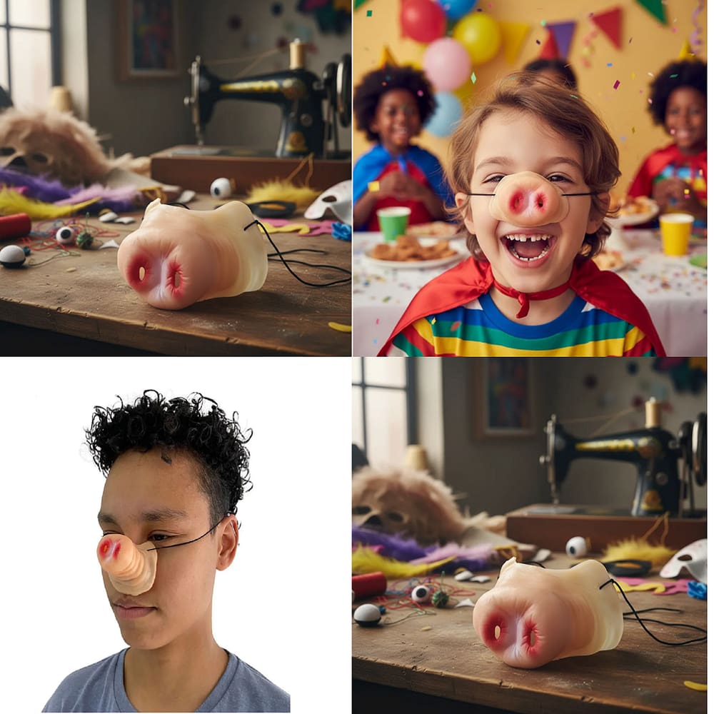 Kit C/ 2 Nariz Focinho De Porco Acessório Fantasia Mascara Animal