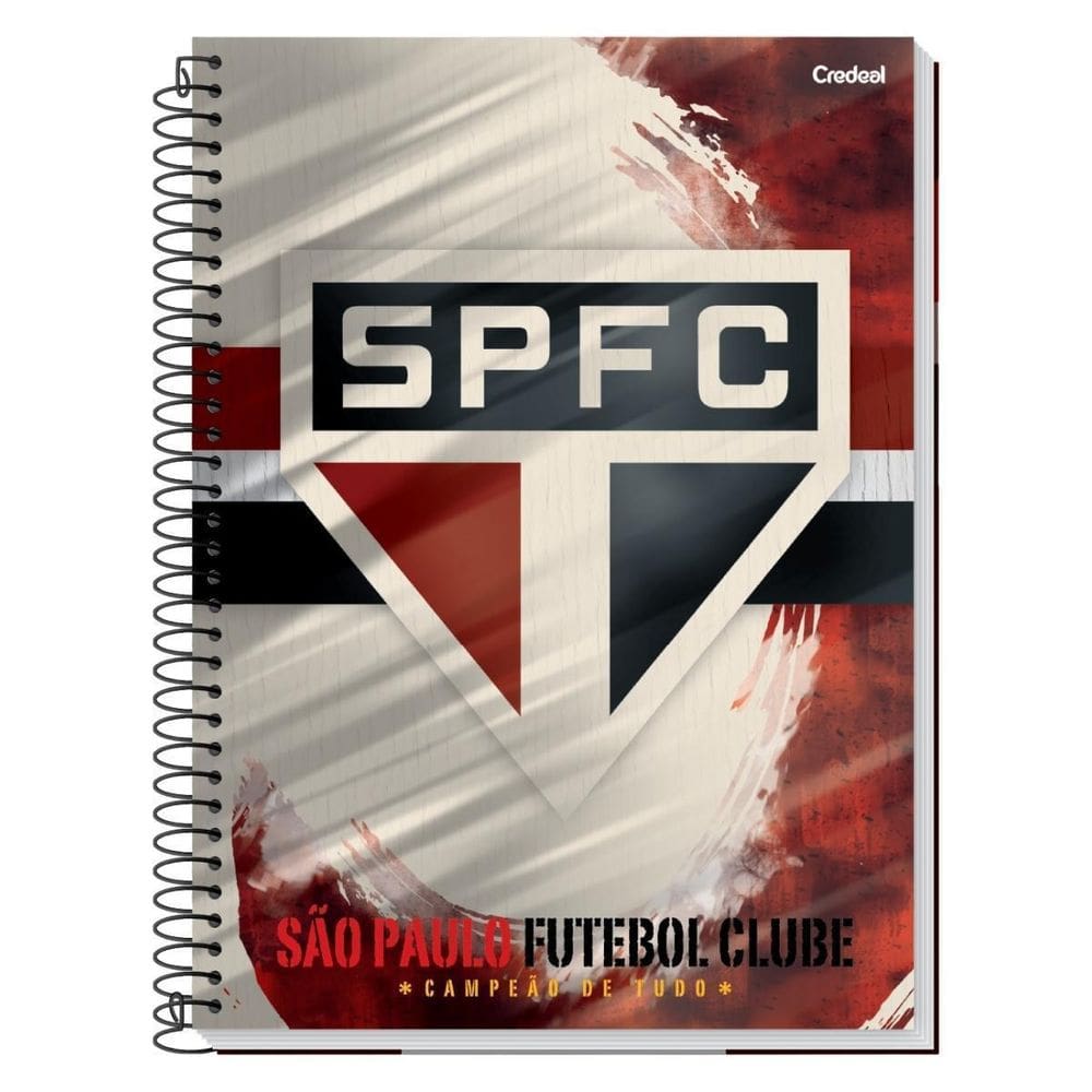 Caderno Espiral Universitário 1M Futebol 80F - Branco
