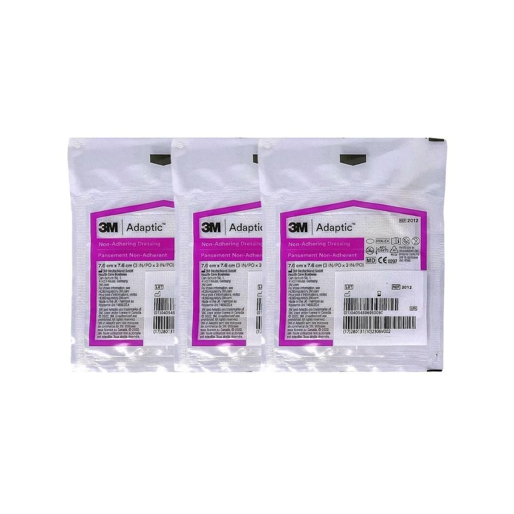 Kit 3 Curativo Não Aderente Adaptic 7,6 X 7,6Cm 3M
