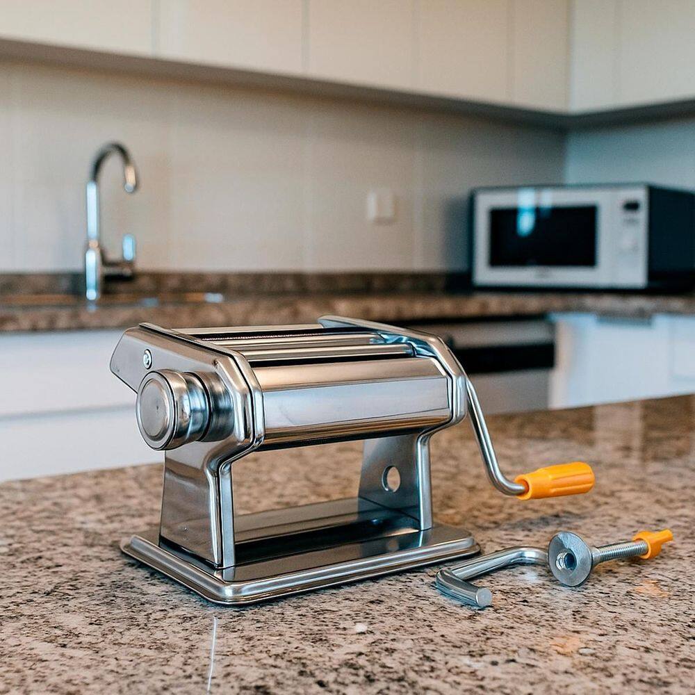 Maquina De Macarrão Massa Caseira Inox Prateado