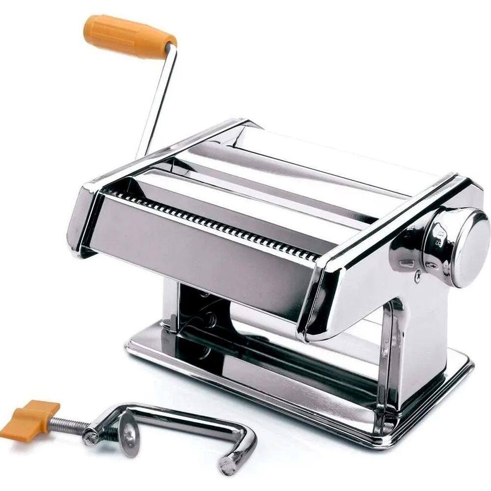 Maquina De Macarrão Prateado Espaguete Manual Caseiro
