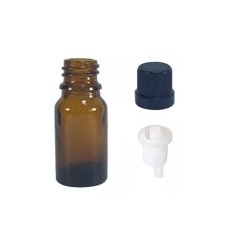 Kit Com 100 Frasco Gotejador Ambar 50Ml